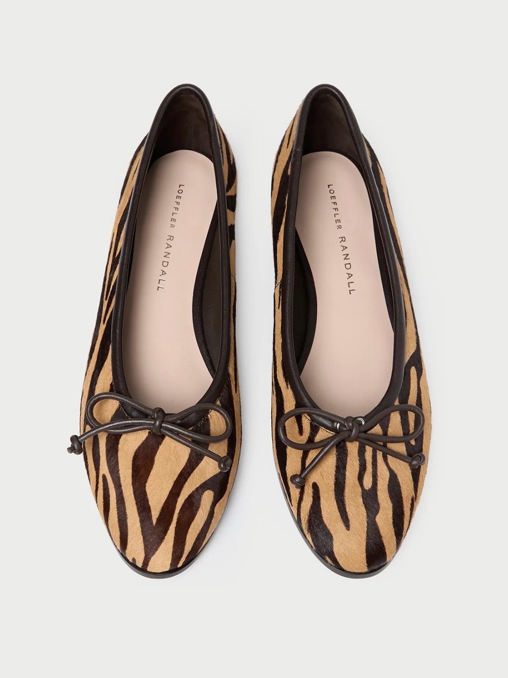 NWOT Loeffler Randall Women's Noelle Zebra Print Ballet Flats - 8.5